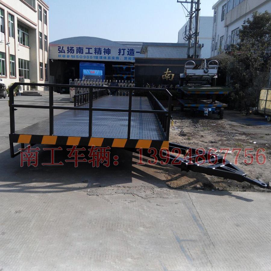13米平板拖車 液壓剎車護欄平板拖車
