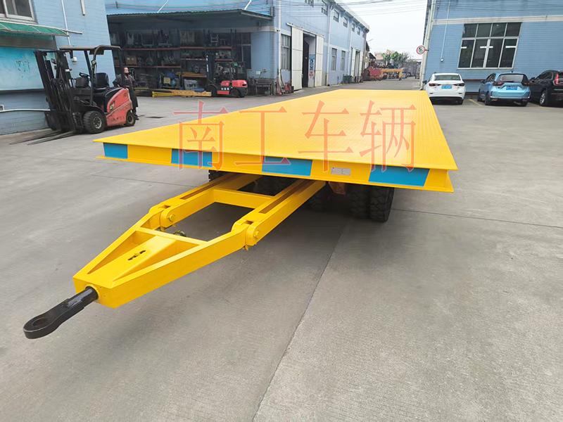 30噸重型12米牽引平板拖車 全掛車橙色